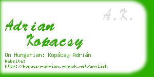 adrian kopacsy business card